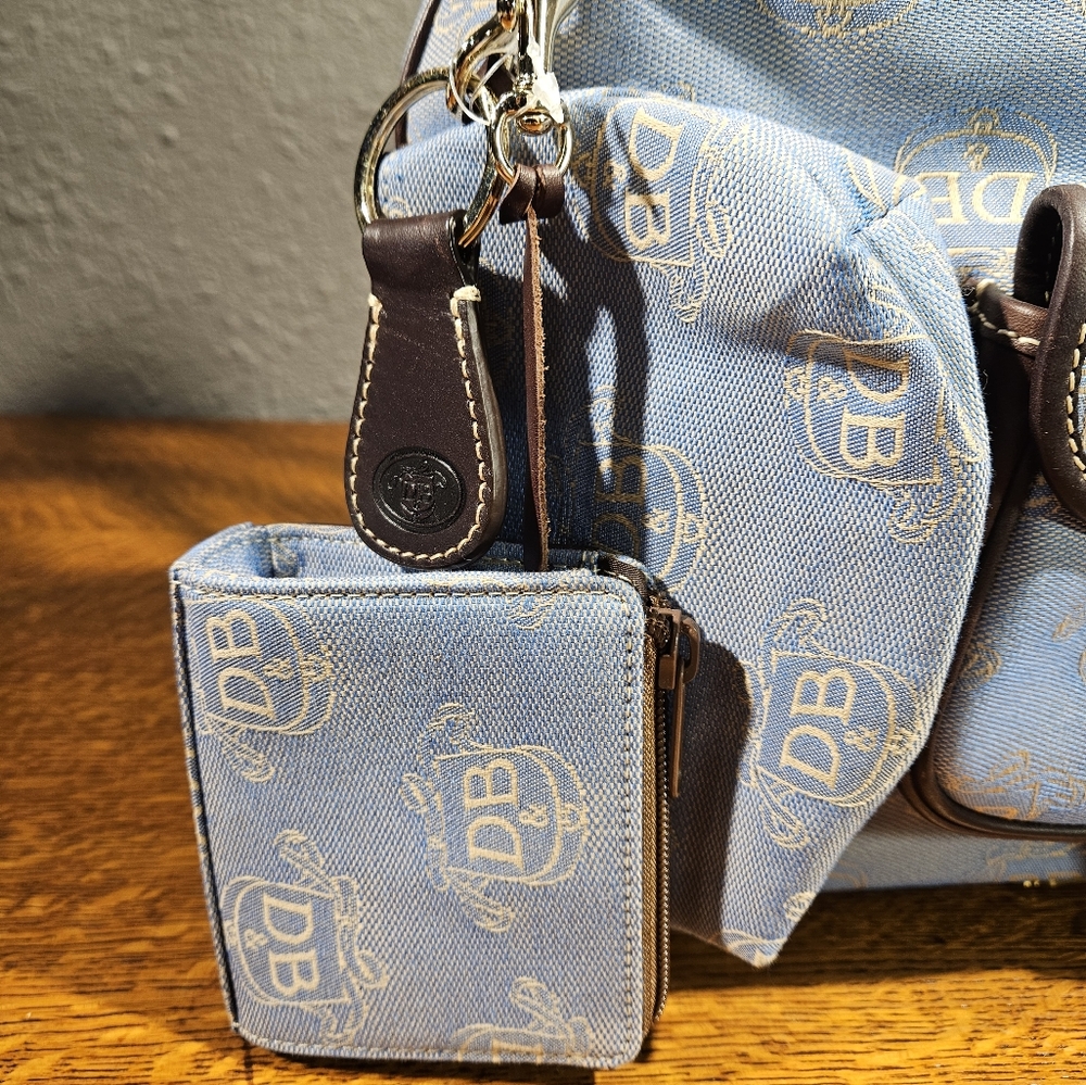 Dooney & Bourke East/West Denim Shoulder Bag NWT 5 Piece - Picture 15 of 15